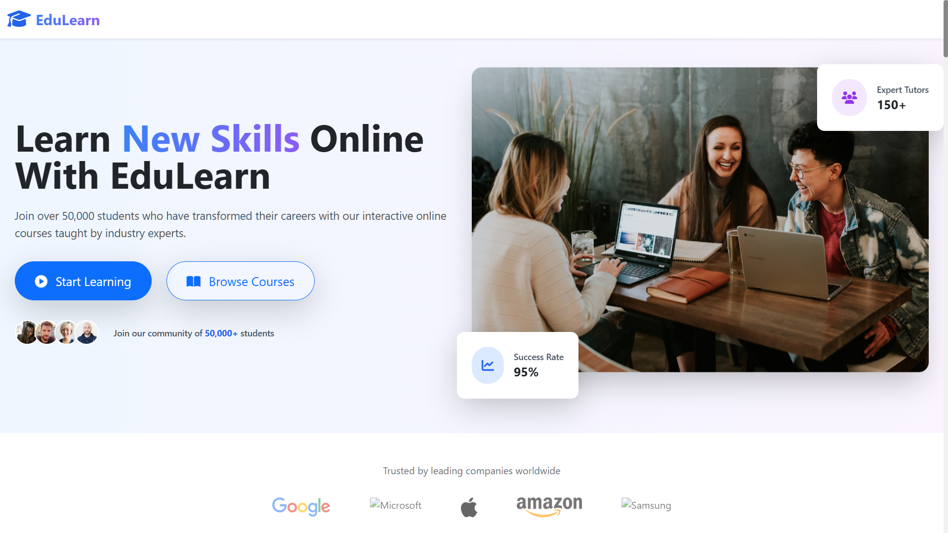 Course Landing Page Template Preview